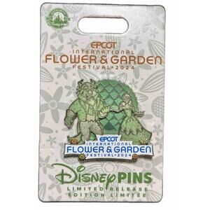2024 Disney Parks EPCOT Flower & Garden Beauty & The Beast Topiary LR Pin "NEW"